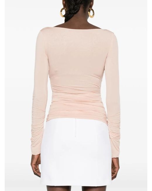 Elisabetta Franchi Pink T-Shirt À Col V