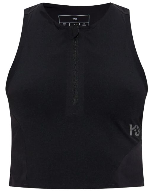 Y-3 Black Cropped-Tanktop