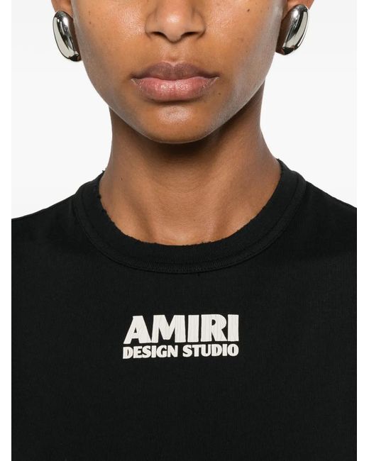 Amiri Black Logo-Print Sleeveless Tank Top