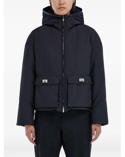 Ferragamo Blue Padded Blouson