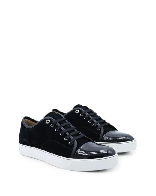 Lanvin White Dbb1 Cap-Toe Lace-Up Sneakers for men
