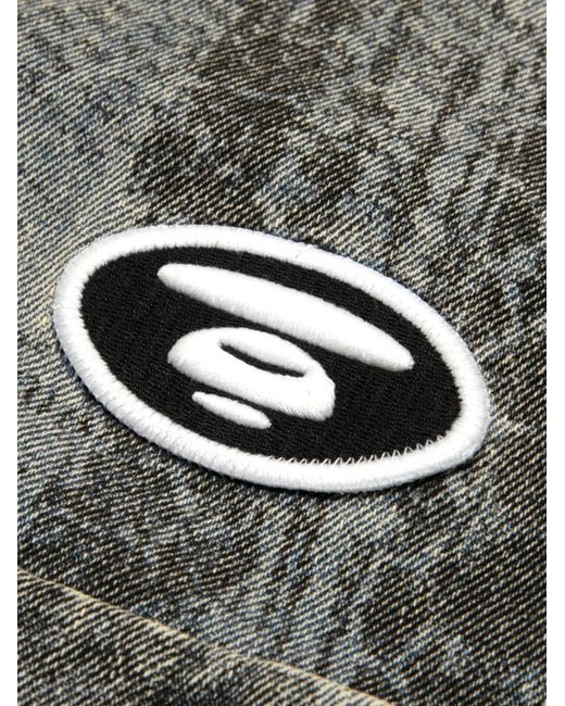 Aape By A Bathing Ape Gray Chemise Imprimée À Manches Courtes for men