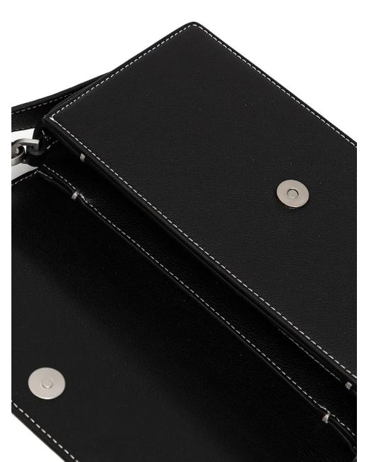 Karl Lagerfeld White Schultertasche mit Logo-Schild