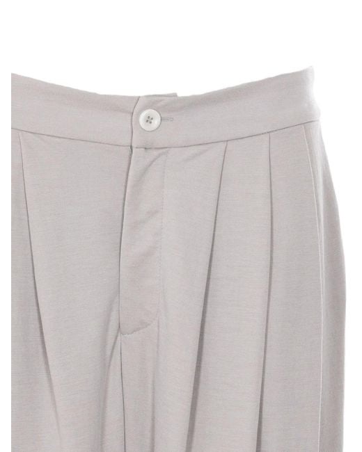 ELEH Gray Button-Closure Trousers