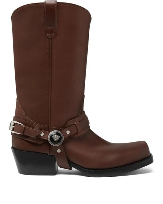 Stivali Cowboy di Versace in Brown