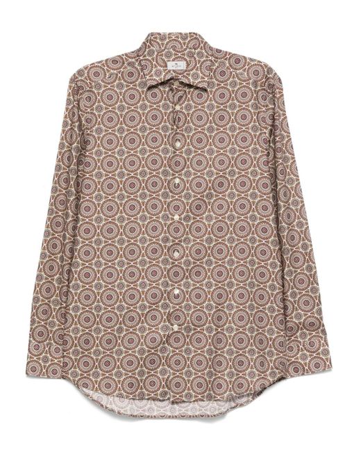 Etro Brown Shirt Roma for men