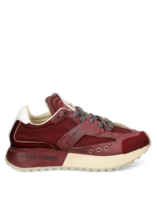 A.s.98 Red Leather Sneakers