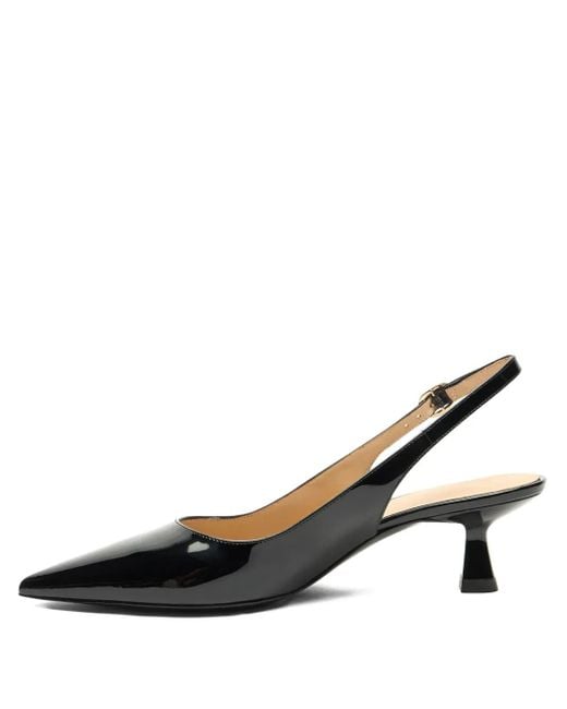 Stuart Weitzman Black Slingback-Pumps Aus Lackleder 35Mm