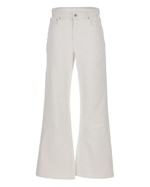 AG Jeans White Jeans Mit Ausgestelltem Bein