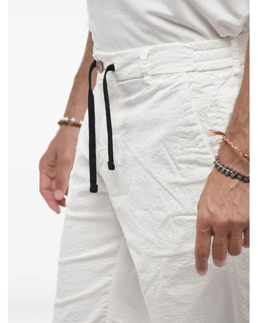 Maison Clochard White Elasticated Drawstring Shorts for men