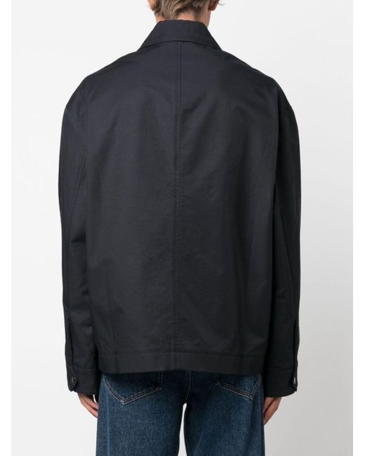 Studio Nicholson Regi Zip-up Shirt Jacket in Black for Men | Lyst