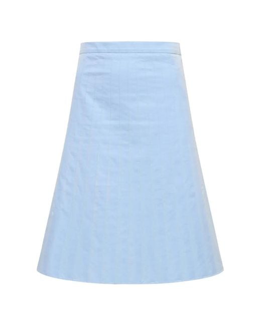 MM6 by Maison Margiela Blue Striped Mini Skirt