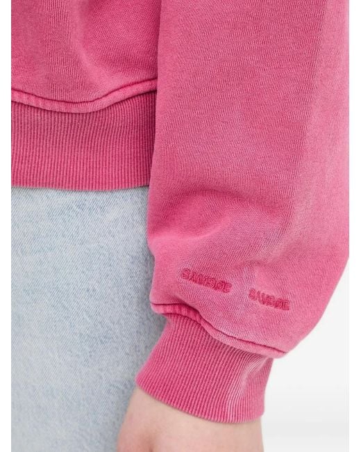 Samsøe & Samsøe Red Crew-Neck Sweatshirt