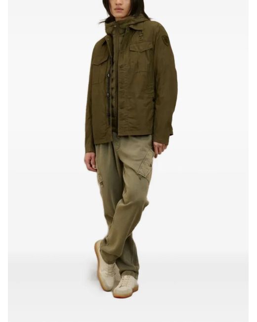 Blauer Green Patch-Pocket Button-Front Jacket for men