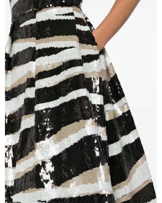 Elie Saab Strapless Avondjurk in het Black