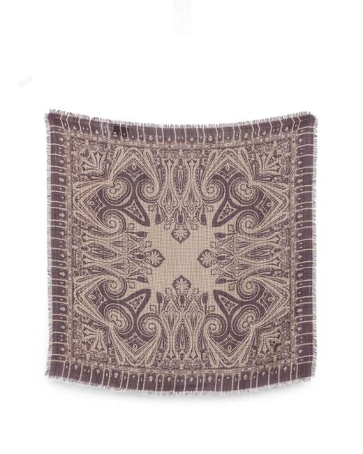 Etro Natural Paisley-Print Scarf for men