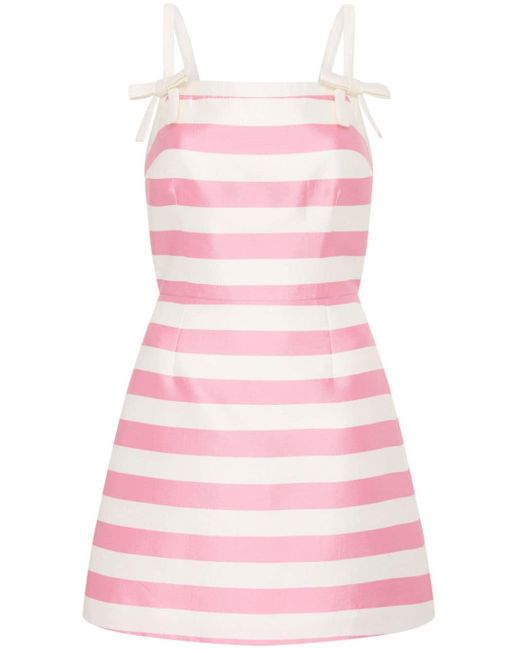 Rebecca Vallance Pink Jocelyn Striped Minidress
