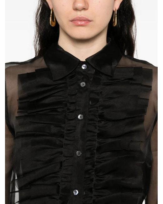P.A.R.O.S.H. Black Dress With Ruffles