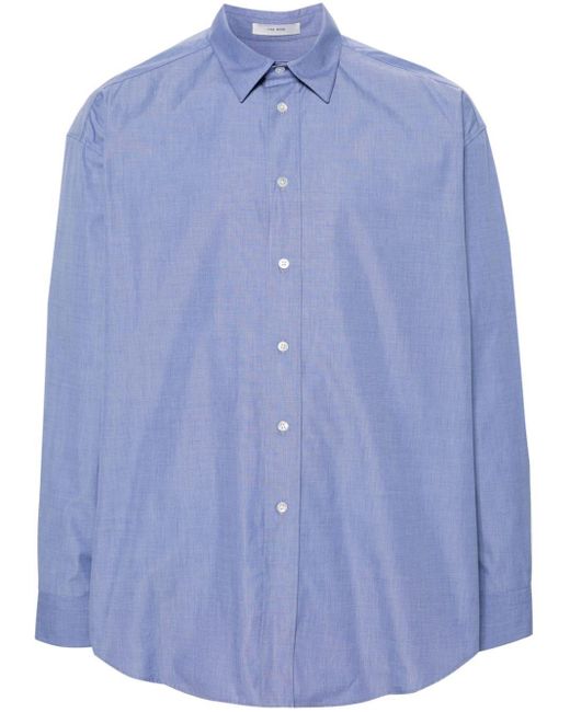 The Row Miller Katoenen Overhemd in het Blue voor heren