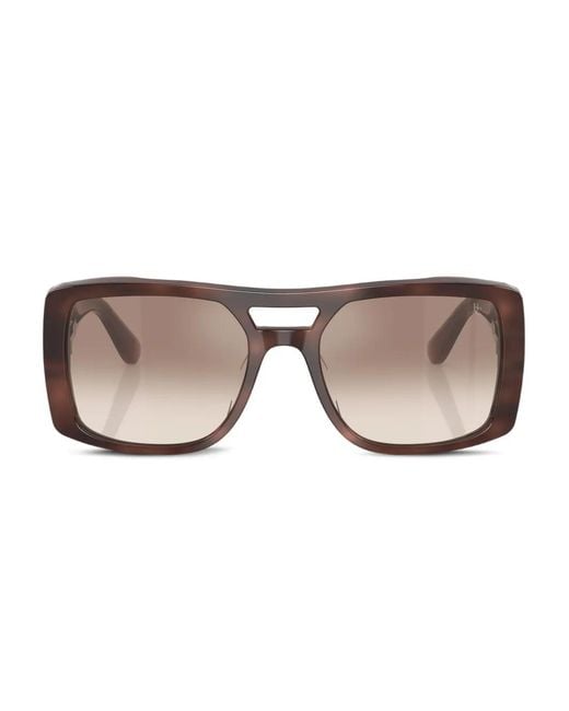 Brunello Cucinelli Brown Square-Frame Sunglasses