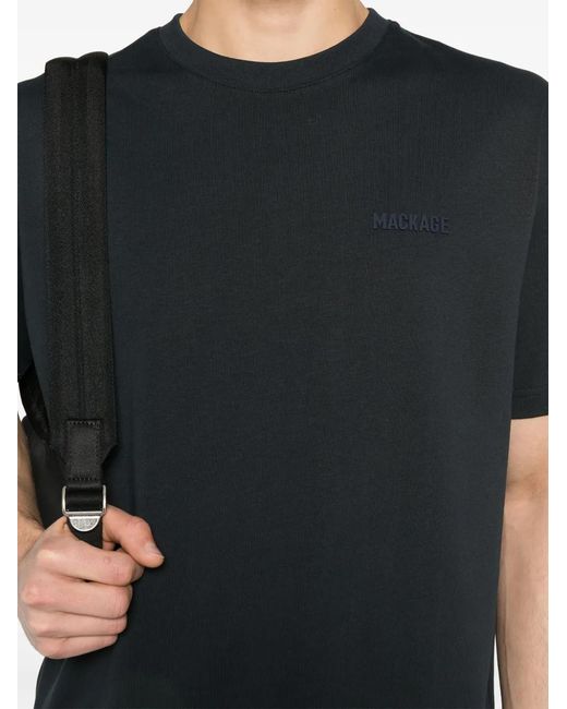 Mackage Black Crewneck Logo T-Shirt for men