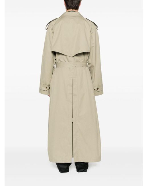 Balenciaga Natural Belted Maxi Trench Coat for men
