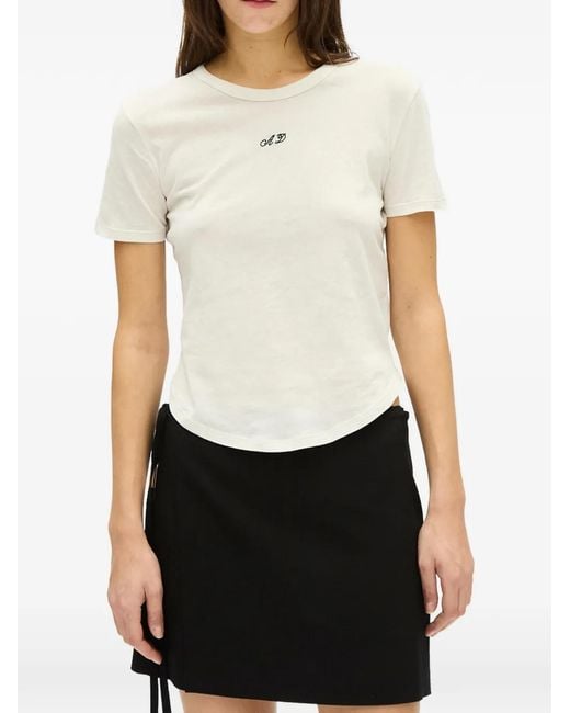Ann Demeulemeester White Floor T-Shirt