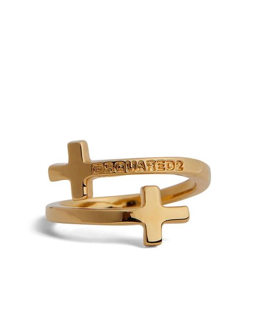 DSquared² Metallic Jesus Ring for men