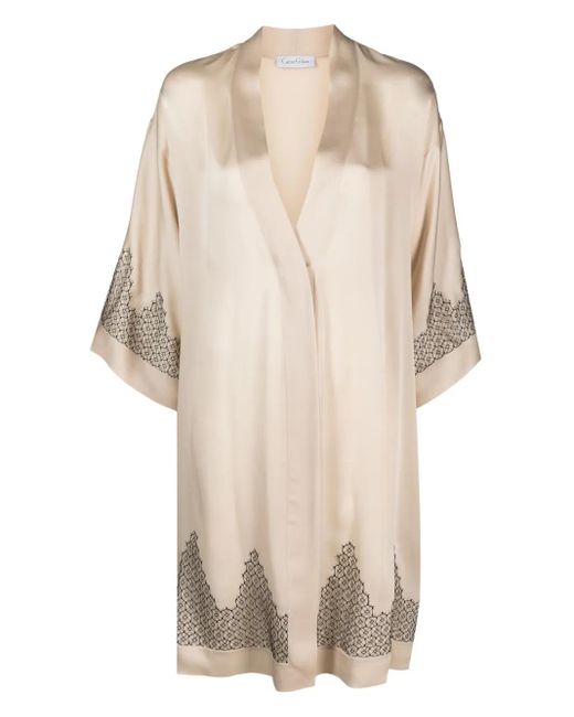 Carine Gilson Natural Transparenter Morgenmantel
