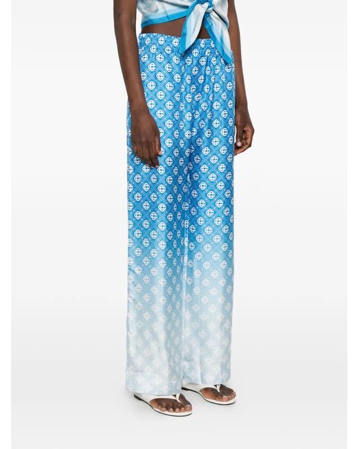 Casablanca Blue Gradient Pattern Trousers