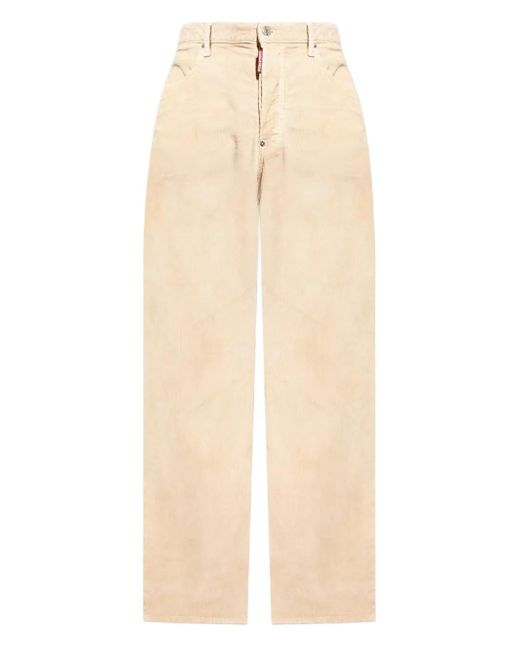 Pantalon En Velours Côtelé À Coupe Ample DSquared² pour homme en coloris Natural
