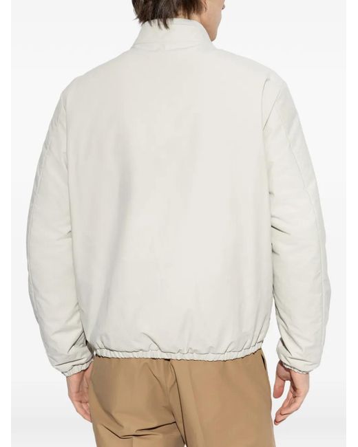 Moncler White Reversible Jacket "Tafoni" for men