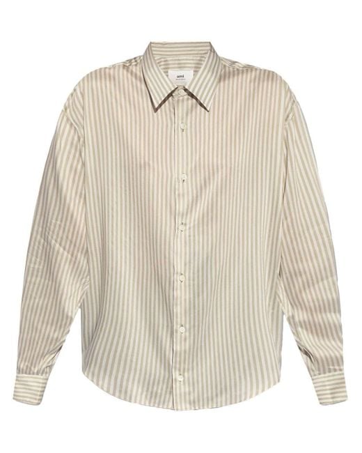AMI White Ami De Coeur-motif Shirt