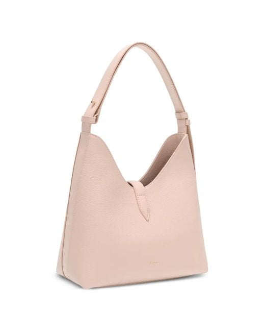 Furla Pink Small Goccia Leather Shoulder Bag