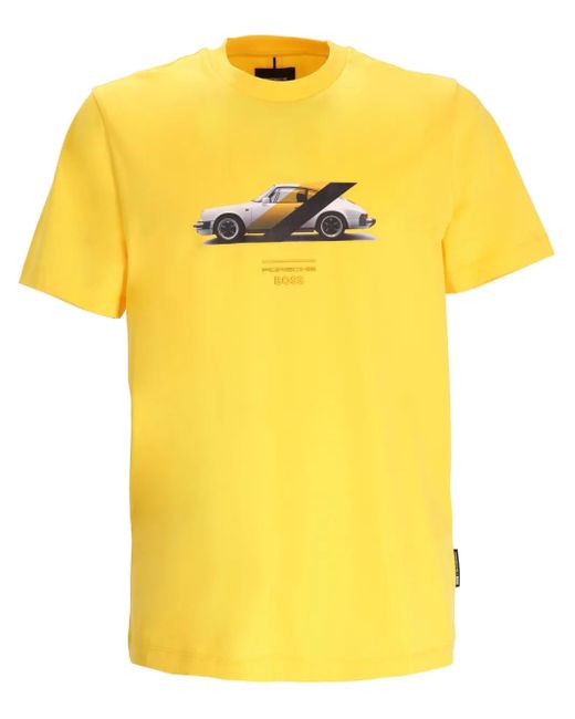 Boss Yellow X Porsche Cotton T-Shirt for men