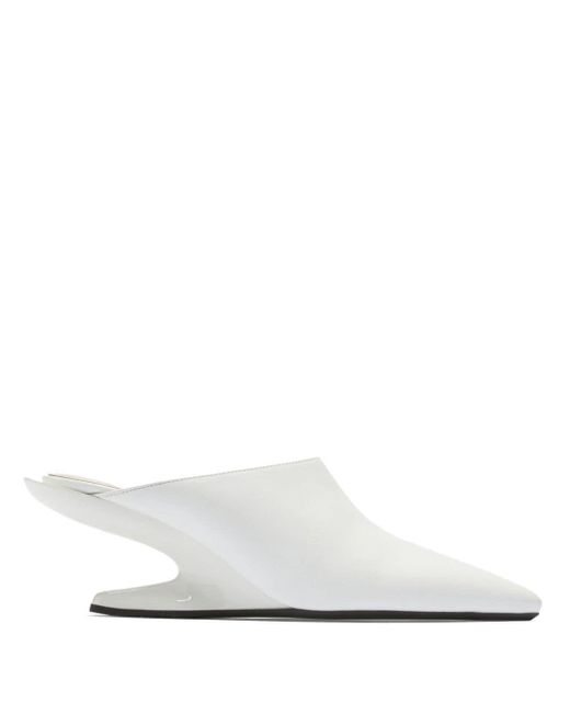 N°21 White Sabot 60mm Leather Mules