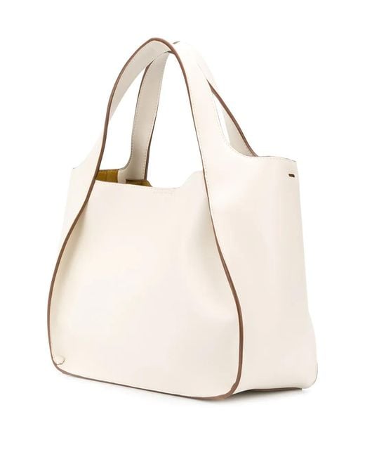 Stella McCartney Natural Stella Logo Crossbody Tote Bag