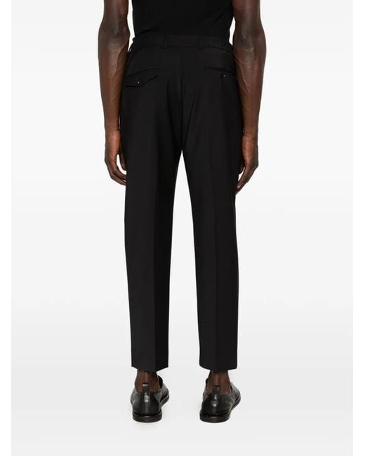 BE ABLE Black Pleated-Detail Trousers for men