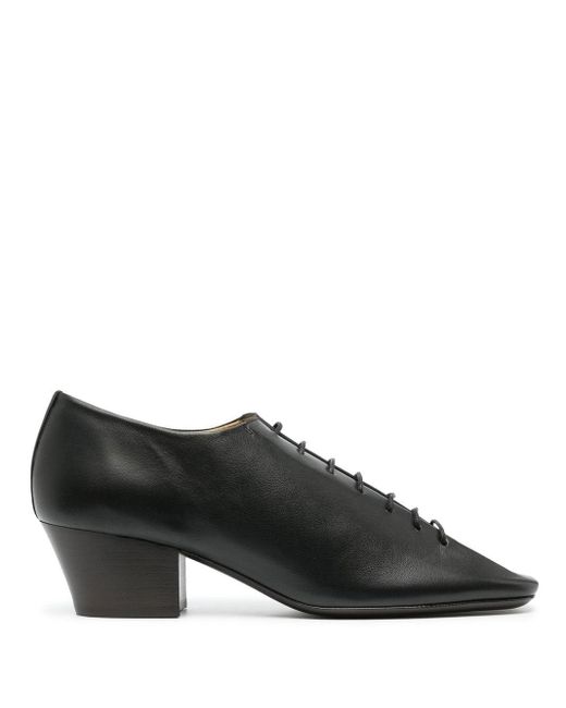 Lemaire Black Lace-up Leather Derby Shoes - Women's - Calf Leather