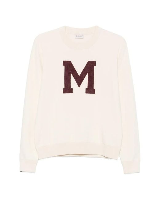 Pull À Patch Logo Moncler pour homme en coloris Natural