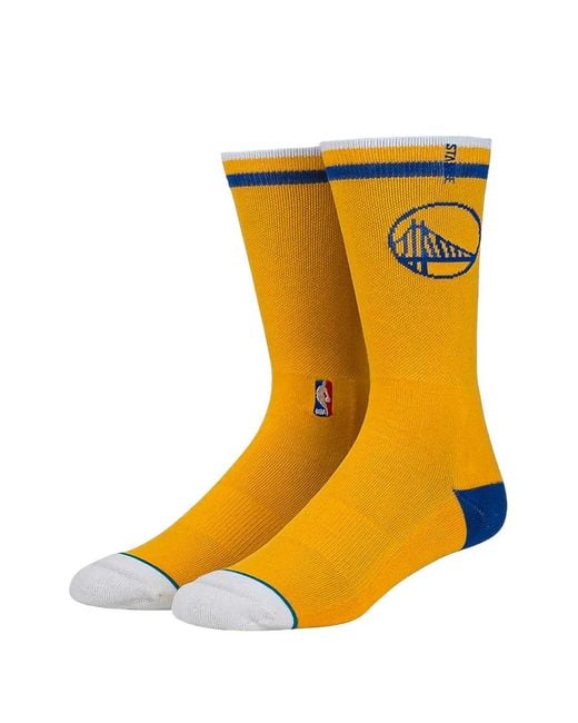 Stance Yellow Golden State Warriors Logo-Print Socks for men