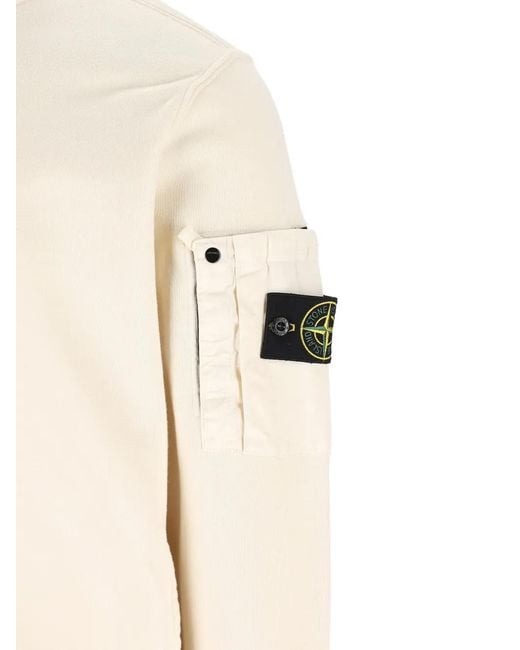 Stone Island Natural 6100018 Cotton Fleece Jacket for men