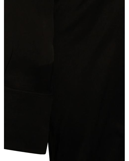 Totême Black Button Collared Midi Dress