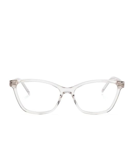 Saint Laurent Multicolor Transparent Rectangle-Frame Glasses