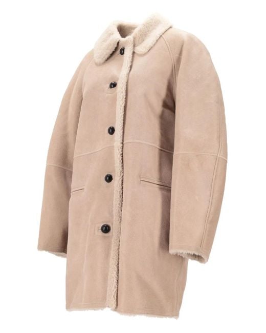 Isabel Marant Natural Berthie Buttoned Coat