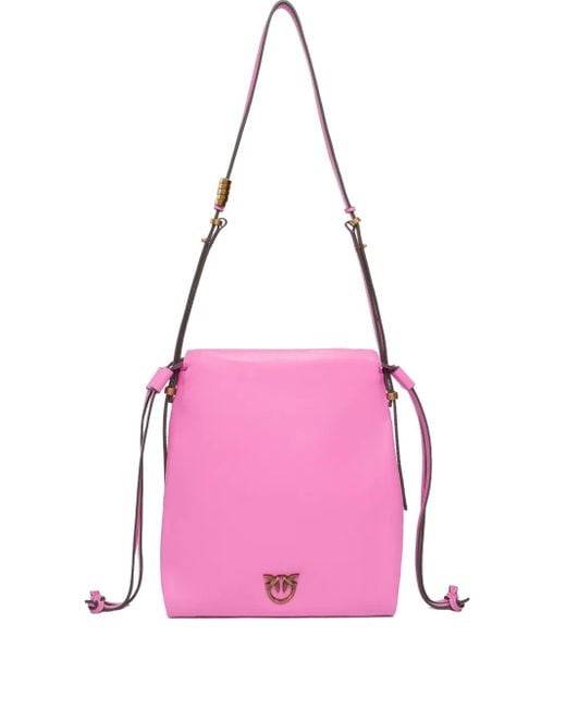 Pinko Love Bird レザーバッグ Pink