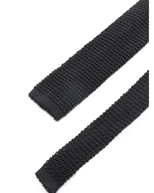 Alysi Black Knitted-Construction Tie