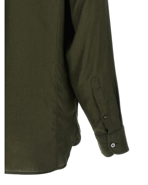 Tom Ford Green Lyocell Pocket Shirt for men