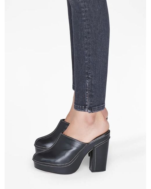 FRAME Blue Le Super High Straight-Leg Jeans