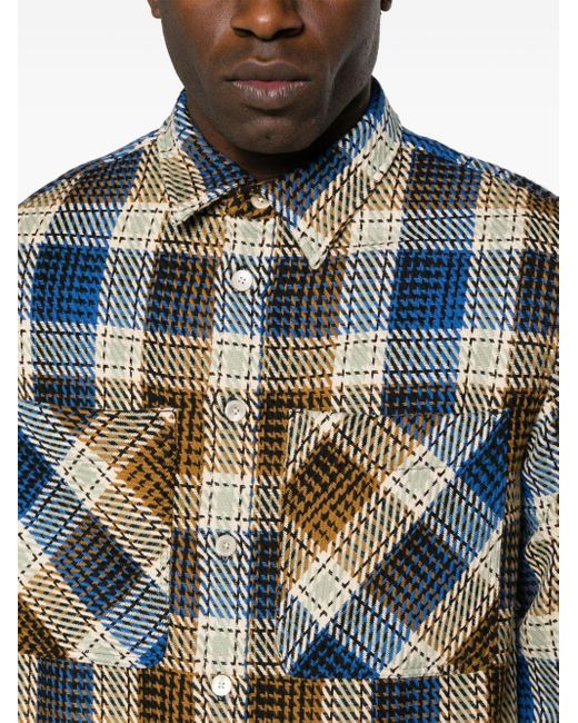 Camisa a cuadros en jacquard PS by Paul Smith de hombre de color Brown